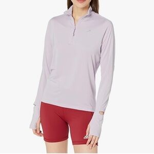 Adidas Fast Running Half Zip Long-Sleeve Silver Dawn Size 2XS